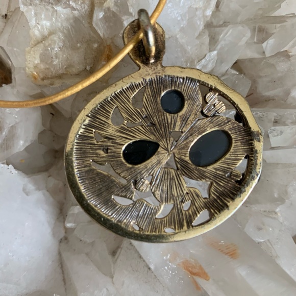 BOLD BOHO 2” pendant with gold cord! - Picture 3 of 3